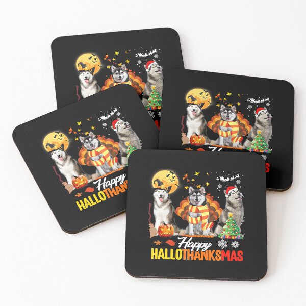 Item preview, Husky Dog Happy Hallothanksmas Halloween Thanksgiving Xmas designed and sold by PerkinsAarav.