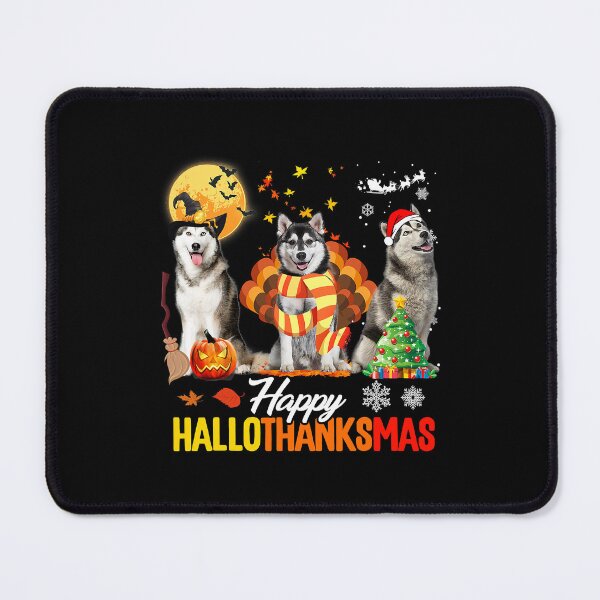 Item preview, Husky Dog Happy Hallothanksmas Halloween Thanksgiving Xmas designed and sold by PerkinsAarav.