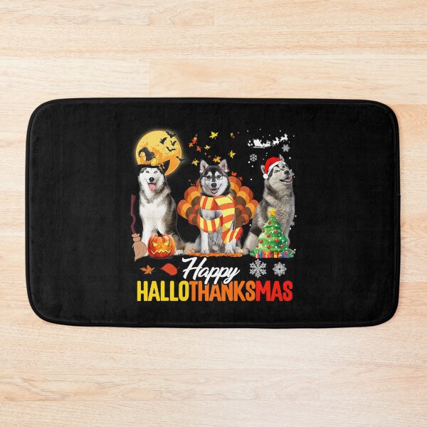 Item preview, Husky Dog Happy Hallothanksmas Halloween Thanksgiving Xmas designed and sold by PerkinsAarav.
