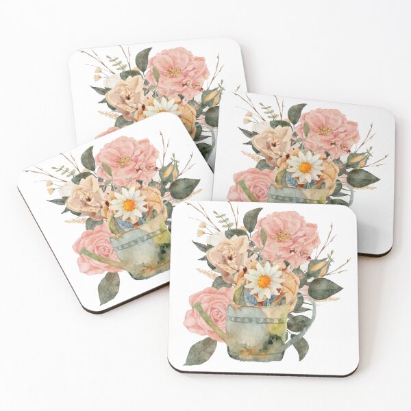 Item preview, Old Watering Can with Flowers designed and sold by tomorrowsart.