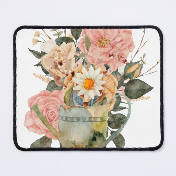 Item preview, Old Watering Can with Flowers designed and sold by tomorrowsart.