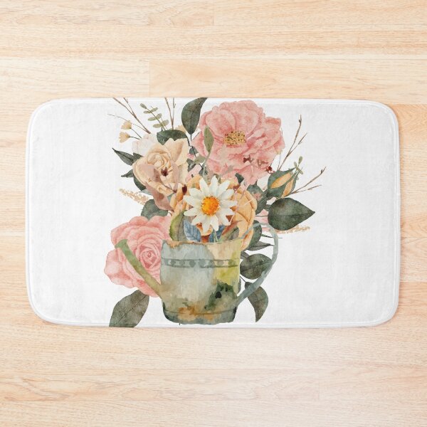 Item preview, Old Watering Can with Flowers designed and sold by tomorrowsart.