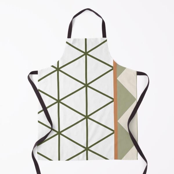 Aperçu de l'œuvre Abstract Triangle Green Orange Khaki créée et vendue par BeatrisVeres.