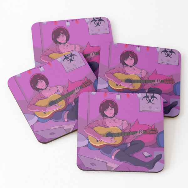 Item preview, Japanese style anime design cute guitar girl designed and sold by streetMugs.