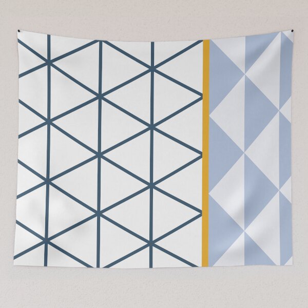 Item preview, Abstract Triangle Blue Yellow designed and sold by BeatrisVeres.