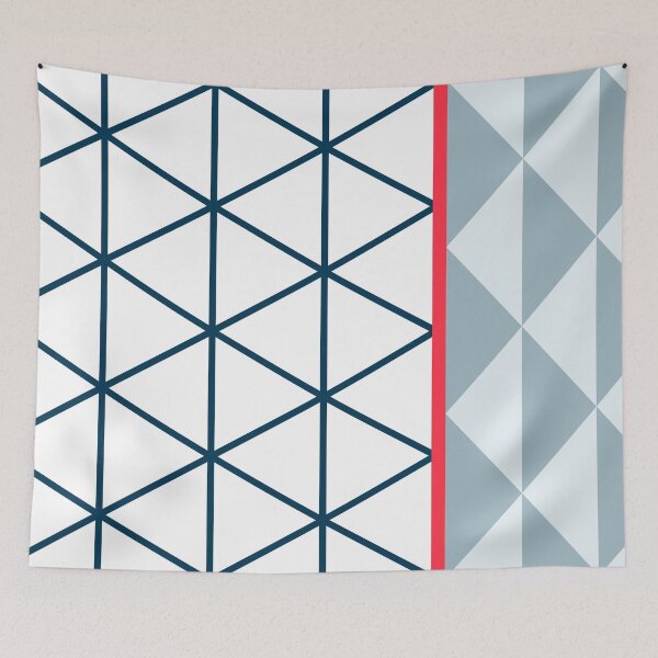 Item preview, Abstract Triangle Blue Red designed and sold by BeatrisVeres.