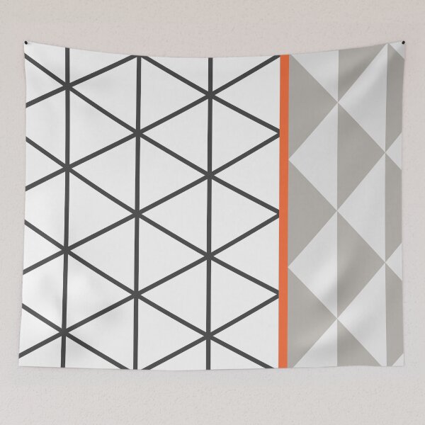 Item preview, Abstract Triangle Gray Orange Beige designed and sold by BeatrisVeres.
