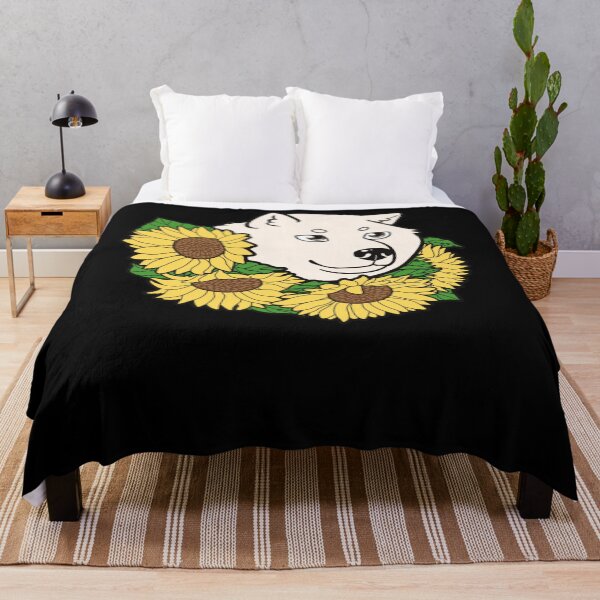Item preview, White Hokkaido Face and Himawari Sunflowers - Peace for Ukraine Classic designed and sold by LisaGerritsen.