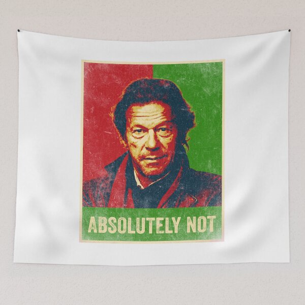 Item preview,  Imran Khan Absolutely Not Pakistan PTI Flag Vintage designed and sold by RosannaArt.