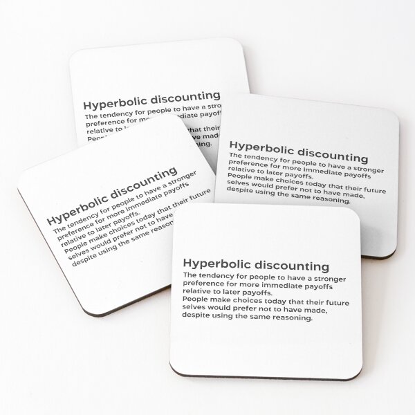 Item preview, Hyperbolic discounting black designed and sold by EdimQuotes.