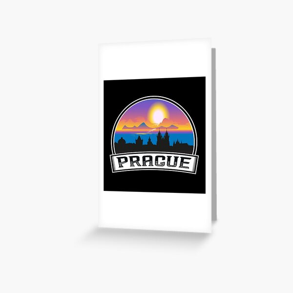 Item preview, Prague Czechia Skyline Vintage Sunset Travel Souvenir designed and sold by TeeHome.