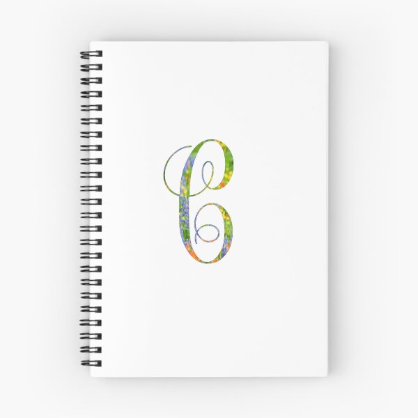 Item preview, C floral monogram designed and sold by sweetlily.