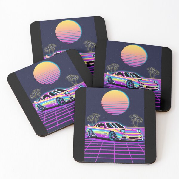 Item preview, Vaporwave Car Rx7 designed and sold by Ryzdesain.