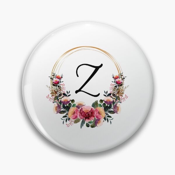 Item preview, Monogram with Pink Floral | Monogram Letter Z designed and sold by JustSeasons.