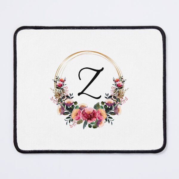 Item preview, Monogram with Pink Floral | Monogram Letter Z designed and sold by JustSeasons.