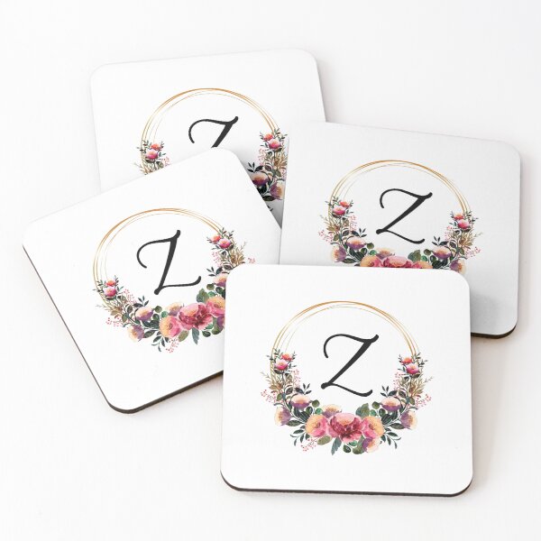 Item preview, Monogram with Pink Floral | Monogram Letter Z designed and sold by JustSeasons.