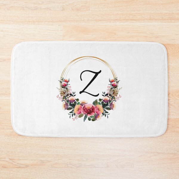 Item preview, Monogram with Pink Floral | Monogram Letter Z designed and sold by JustSeasons.