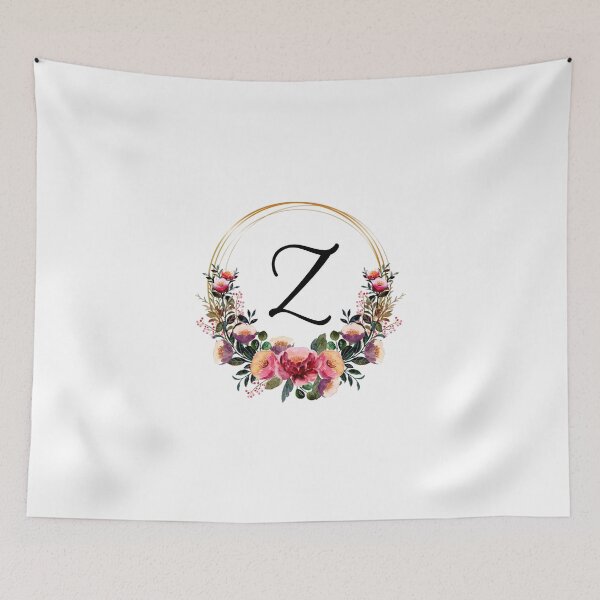 Item preview, Monogram with Pink Floral | Monogram Letter Z designed and sold by JustSeasons.