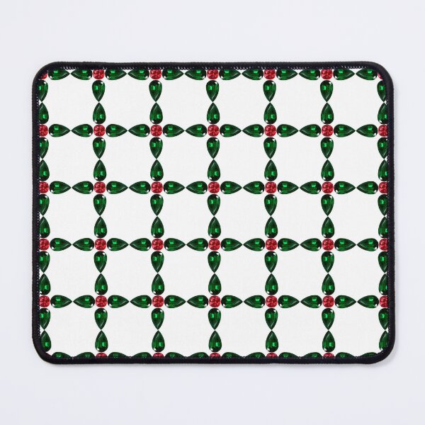 Item preview, Emerald and Ruby Gemstone Art Red Green designed and sold by DigitalGemArt.