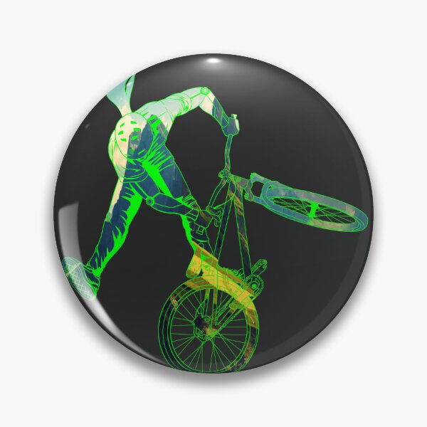Item preview, Slopestyle biking in mountains silhouette designed and sold by artOfCal013.