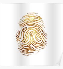 Gold fingerprint Poster