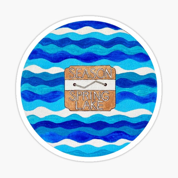 "Spring Lake beach badge" Sticker by Artfullee63 Redbubble