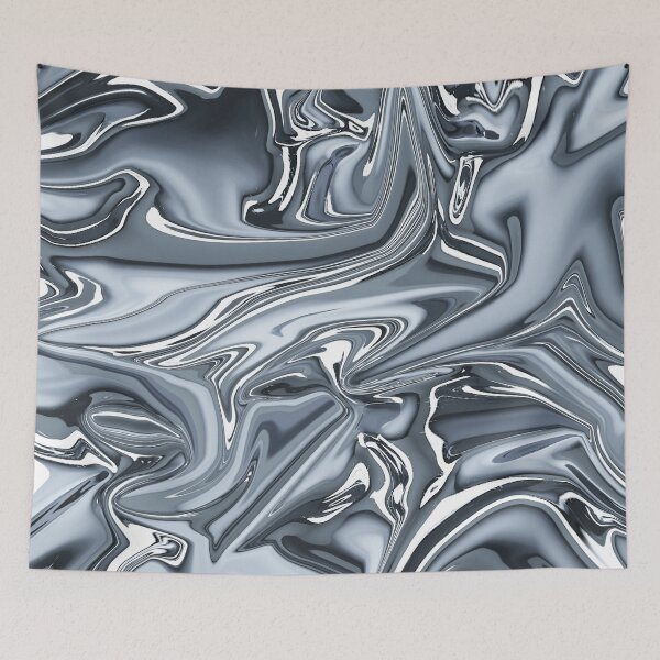 Item preview, Liquid art grey and white designed and sold by Vavilonskaya.