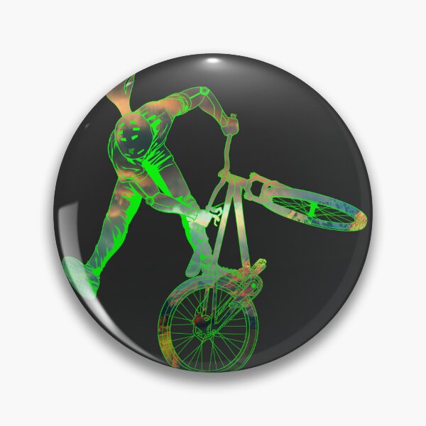 Item preview, Slopestyle biking in cloudy sunset designed and sold by artOfCal013.