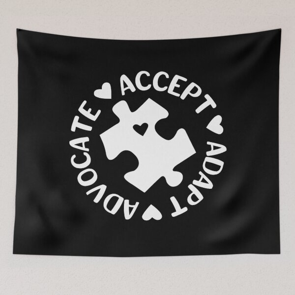 Item preview, Accept Adapt Advocate Puzzleteil Autismus-Bewusstsein designed and sold by Miciareter.