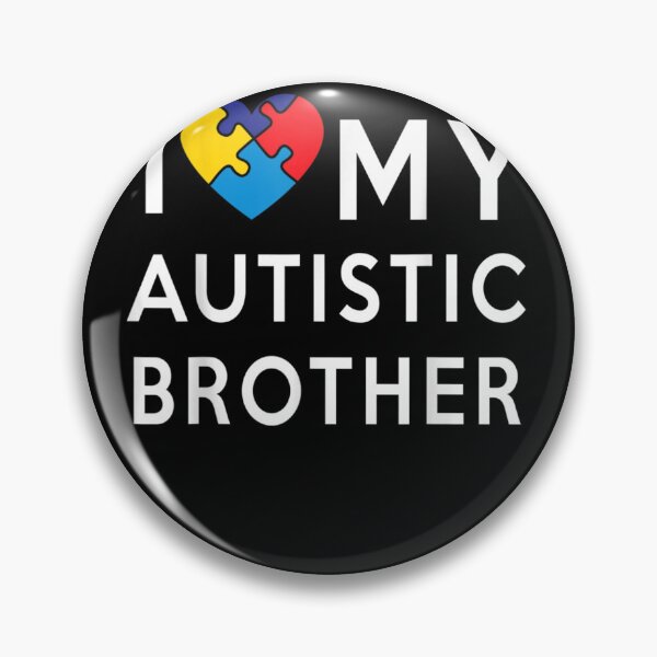 Item preview, I love my Autistic Brother Autism awareness heart designed and sold by Cansellerma.