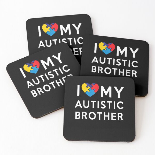 Item preview, I love my Autistic Brother Autism awareness heart designed and sold by Cansellerma.
