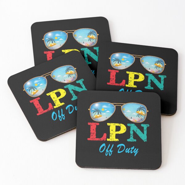 Item preview, Sunglasses LPN Off Duty Nurse Summer Beach Sunset Palm designed and sold by karaevensen255.
