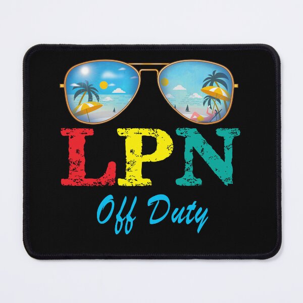 Item preview, Sunglasses LPN Off Duty Nurse Summer Beach Sunset Palm designed and sold by karaevensen255.
