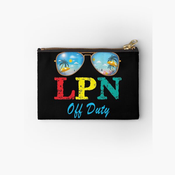 Item preview, Sunglasses LPN Off Duty Nurse Summer Beach Sunset Palm designed and sold by karaevensen255.