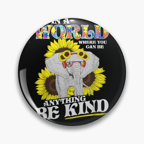 Item preview, In A World Be Kind Autism Elephant Sunflower T Shirt Gift designed and sold by Cansellerma.
