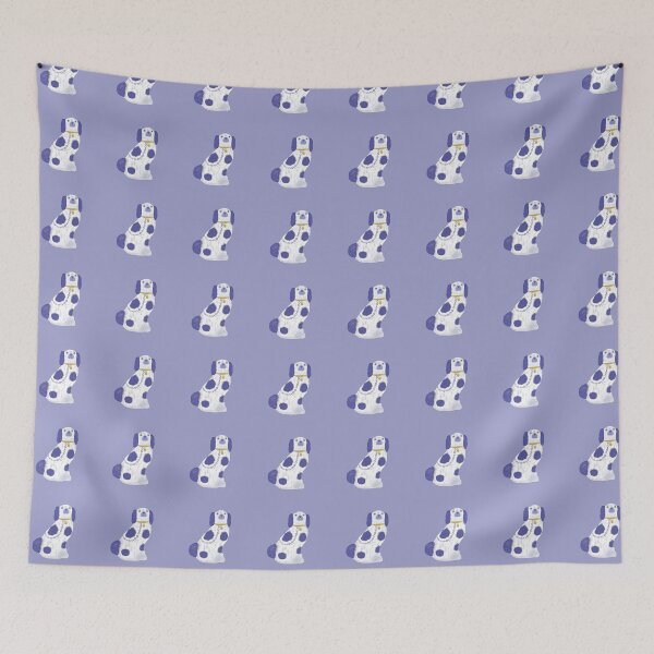 Item preview, Staffordshire dog on periwinkle (right facing) designed and sold by marthaseahorse.