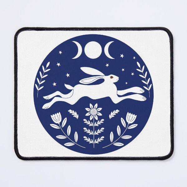 Item preview, Magical Moon Leaping Hare Design - Running Hare - Rabbit - Bunny designed and sold by OstarasAttic.