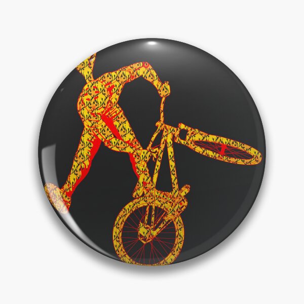 Item preview, Slopestyle biking in fire pattern designed and sold by artOfCal013.
