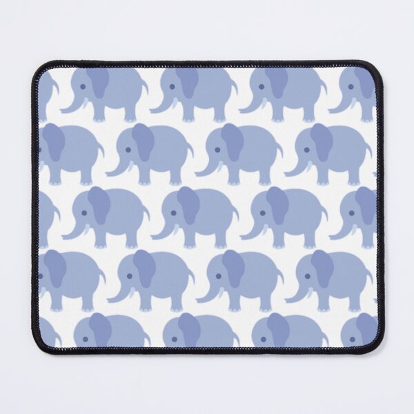Item preview, Blue elephant seamless pattern designed and sold by Wild-Rose-.