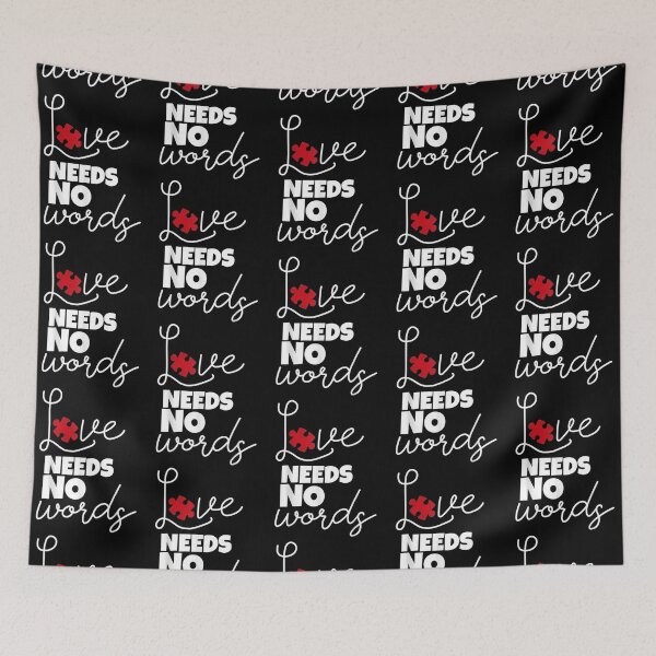 Item preview, Love Needs No Words Autism Awareness Shirt Dad Teacher Mom designed and sold by Cansellerma.