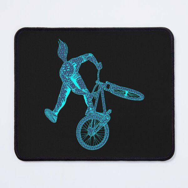 Item preview, Slopestyle biking in blue leaves jive pattern designed and sold by artOfCal013.