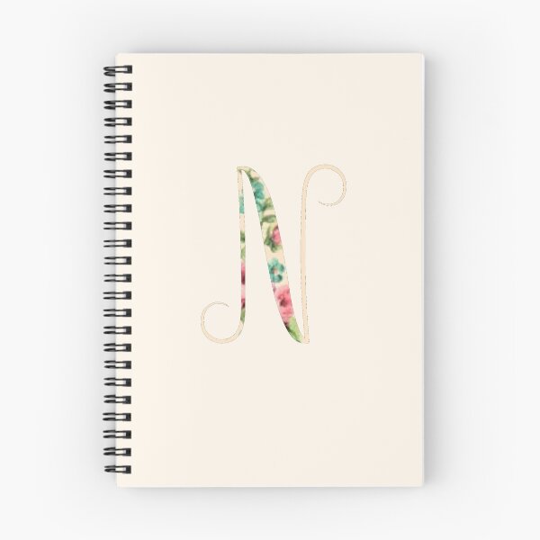 Item preview, N Floral monogram designed and sold by sweetlily.