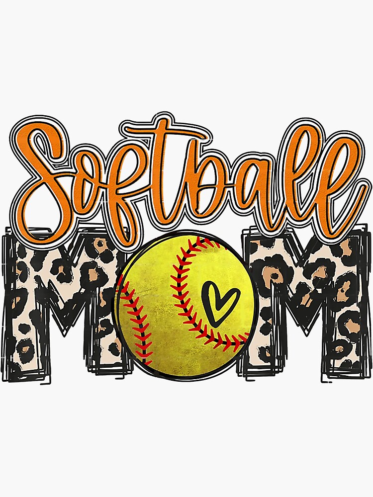 Baseball Mom Leopard Softball Bandana Happy Mother's Day Poster