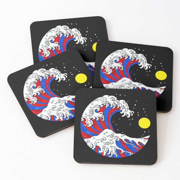 Item preview, Circular Japanese Wave Polyamorous. Polyamory Pride designed and sold by Subtle Pride Shop.
