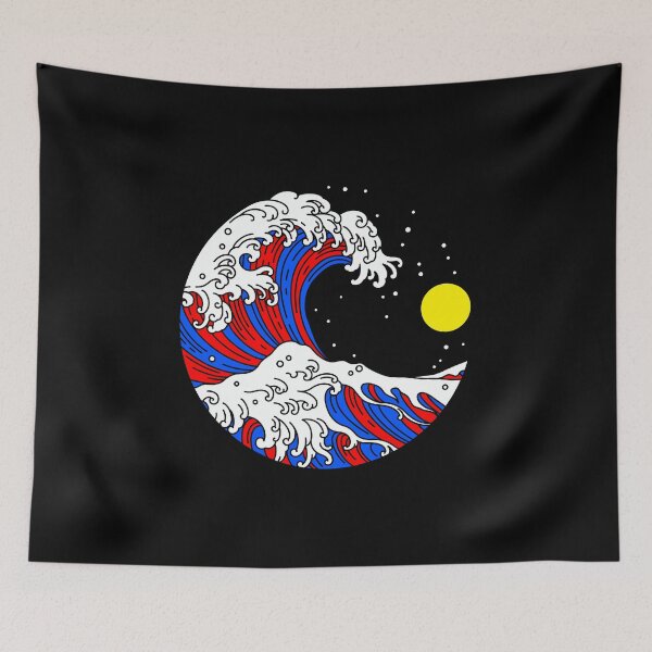 Item preview, Circular Japanese Wave Polyamorous. Polyamory Pride designed and sold by Subtle Pride Shop.