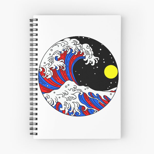 Item preview, Circular Japanese Wave with Polyamorous Night Sky. Polyamory Pride designed and sold by Subtle Pride Shop.