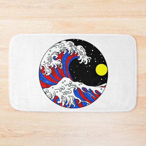 Item preview, Circular Japanese Wave with Polyamorous Night Sky. Polyamory Pride designed and sold by Subtle Pride Shop.