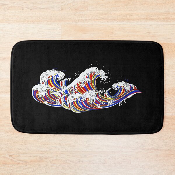 Item preview, Long Japanese Waves Polyamorous. Polyamory Pride designed and sold by Subtle Pride Shop.