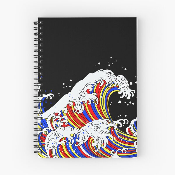 Item preview, Long Japanese Waves Polyamorous. Polyamory Pride designed and sold by Subtle Pride Shop.