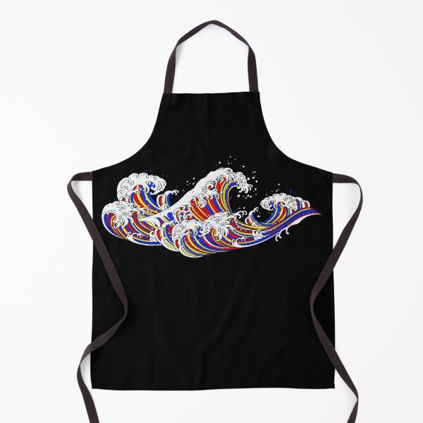 Item preview, Long Japanese Waves Polyamorous. Polyamory Pride designed and sold by Subtle Pride Shop.